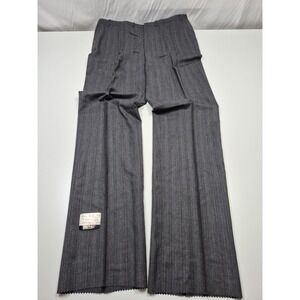 VTG Sansabelt Dress Pants Mens 41x38 Gray Wool Flat Front Straight USA Unhemmed